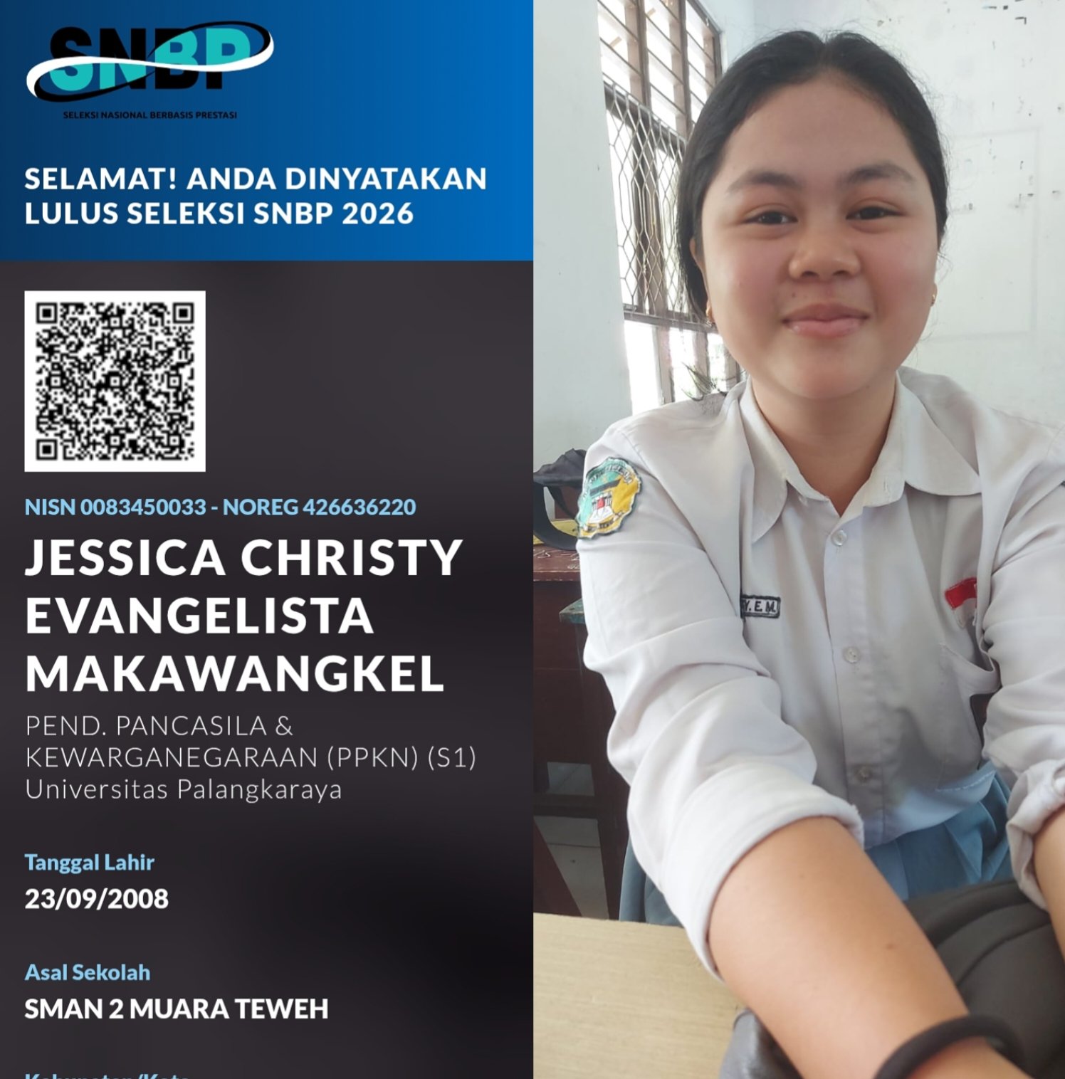 Lulus Seleksi Nasional Berdasarkan Prestasi (SNBP) 2026